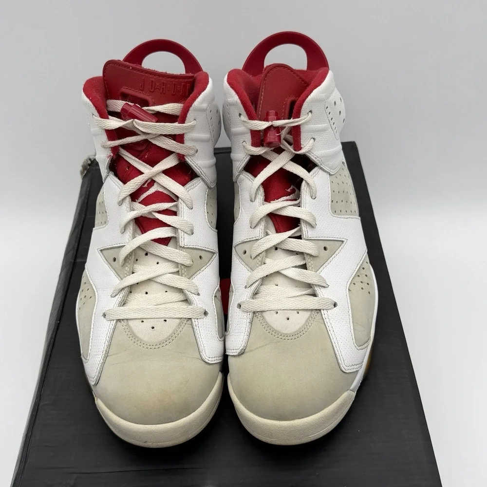 Jordan 6‎ Retro Alternate Hare White/Gym Red-Pure Platinum 384664-113 Size 11